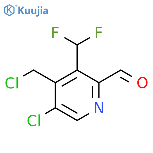 5-Chloro-4-(chloromethyl)-3-(difluoromethyl)pyridine-2-carboxaldehyde structure