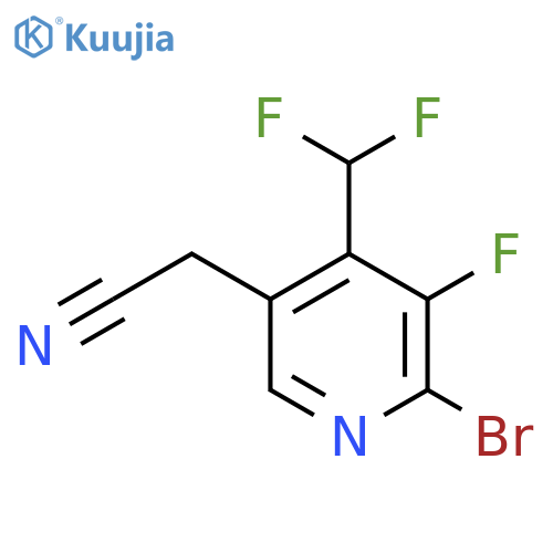 2-Bromo-4-(difluoromethyl)-3-fluoropyridine-5-acetonitrile structure