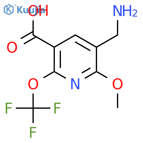 3-(Aminomethyl)-2-methoxy-6-(trifluoromethoxy)pyridine-5-carboxylic acid structure