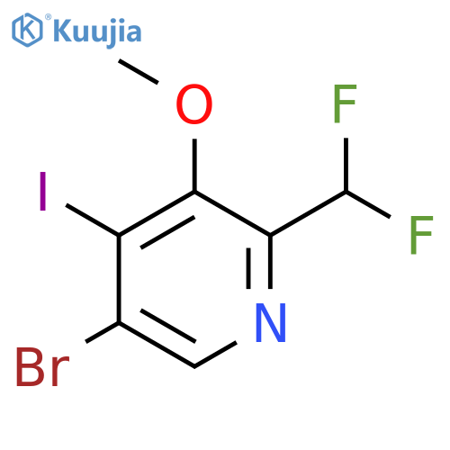 5-Bromo-2-(difluoromethyl)-4-iodo-3-methoxypyridine structure