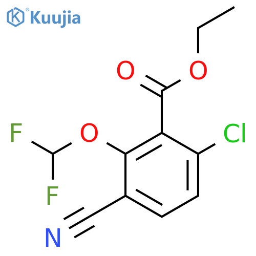 Ethyl 6-chloro-3-cyano-2-(difluoromethoxy)benzoate structure