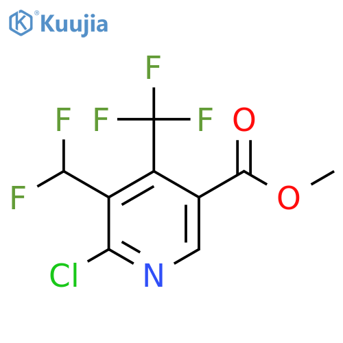 Methyl 2-chloro-3-(difluoromethyl)-4-(trifluoromethyl)pyridine-5-carboxylate structure