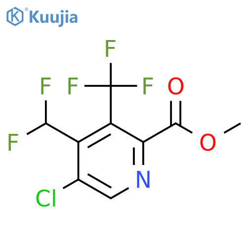 Methyl 5-chloro-4-(difluoromethyl)-3-(trifluoromethyl)pyridine-2-carboxylate structure