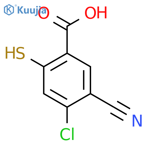 4-Chloro-5-cyano-2-mercaptobenzoic acid structure