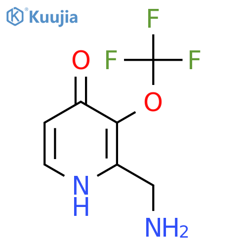 2-(Aminomethyl)-4-hydroxy-3-(trifluoromethoxy)pyridine structure