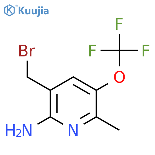 2-Amino-3-(bromomethyl)-6-methyl-5-(trifluoromethoxy)pyridine structure