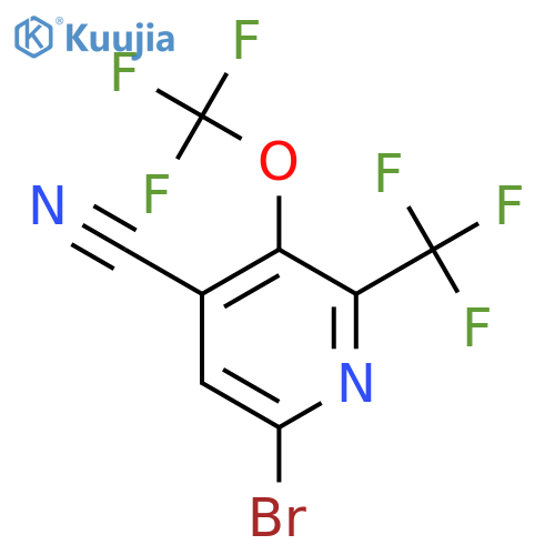 6-Bromo-4-cyano-3-(trifluoromethoxy)-2-(trifluoromethyl)pyridine structure