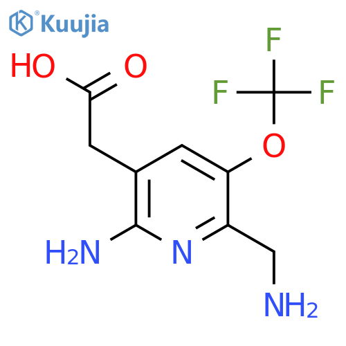 2-Amino-6-(aminomethyl)-5-(trifluoromethoxy)pyridine-3-acetic acid structure
