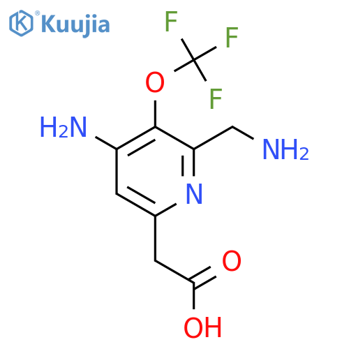 4-Amino-2-(aminomethyl)-3-(trifluoromethoxy)pyridine-6-acetic acid structure