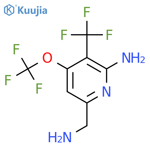 2-Amino-6-(aminomethyl)-4-(trifluoromethoxy)-3-(trifluoromethyl)pyridine structure