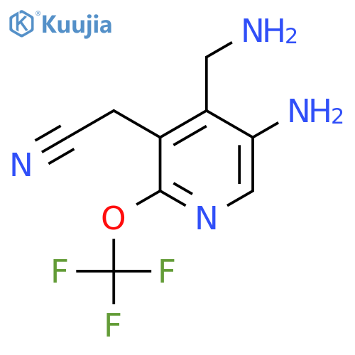 5-Amino-4-(aminomethyl)-2-(trifluoromethoxy)pyridine-3-acetonitrile structure