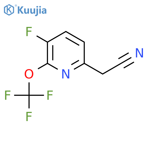 3-Fluoro-2-(trifluoromethoxy)pyridine-6-acetonitrile structure