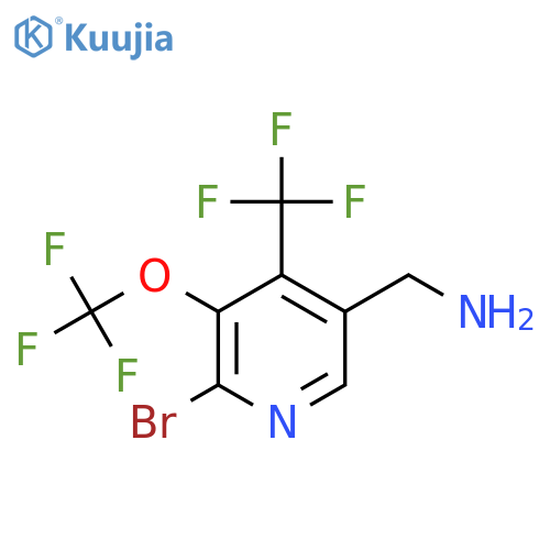 5-(Aminomethyl)-2-bromo-3-(trifluoromethoxy)-4-(trifluoromethyl)pyridine structure