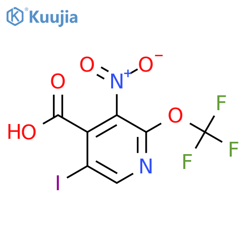 5-Iodo-3-nitro-2-(trifluoromethoxy)pyridine-4-carboxylic acid structure
