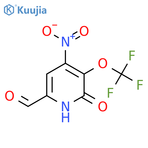 2-Hydroxy-4-nitro-3-(trifluoromethoxy)pyridine-6-carboxaldehyde structure