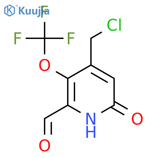 4-(Chloromethyl)-6-hydroxy-3-(trifluoromethoxy)pyridine-2-carboxaldehyde structure