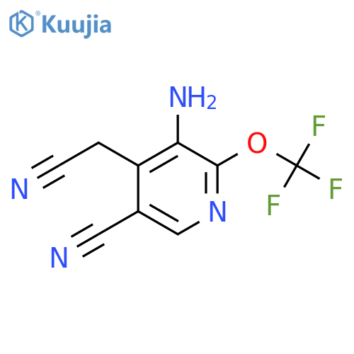 3-Amino-5-cyano-2-(trifluoromethoxy)pyridine-4-acetonitrile structure