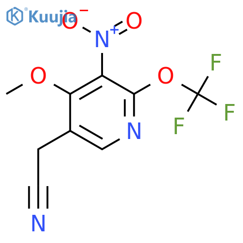 4-Methoxy-3-nitro-2-(trifluoromethoxy)pyridine-5-acetonitrile structure