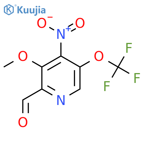 3-Methoxy-4-nitro-5-(trifluoromethoxy)pyridine-2-carboxaldehyde structure