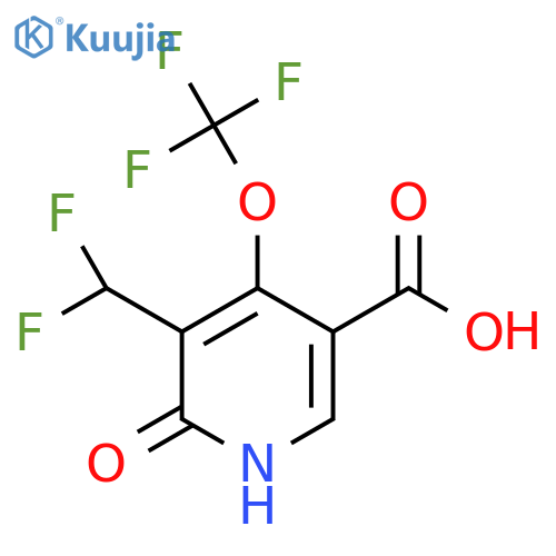 3-(Difluoromethyl)-2-hydroxy-4-(trifluoromethoxy)pyridine-5-carboxylic acid structure