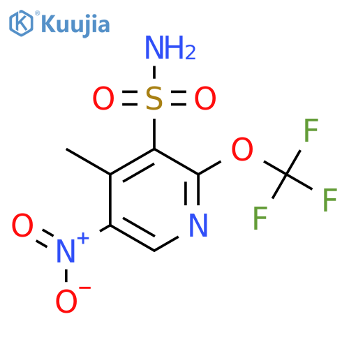 4-Methyl-5-nitro-2-(trifluoromethoxy)pyridine-3-sulfonamide structure