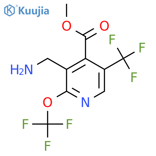Methyl 3-(aminomethyl)-2-(trifluoromethoxy)-5-(trifluoromethyl)pyridine-4-carboxylate structure