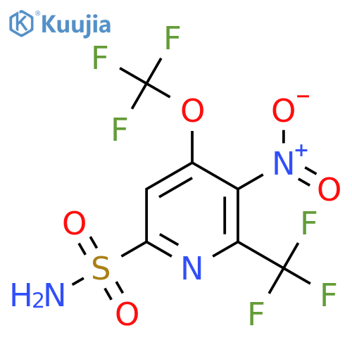 3-Nitro-4-(trifluoromethoxy)-2-(trifluoromethyl)pyridine-6-sulfonamide structure