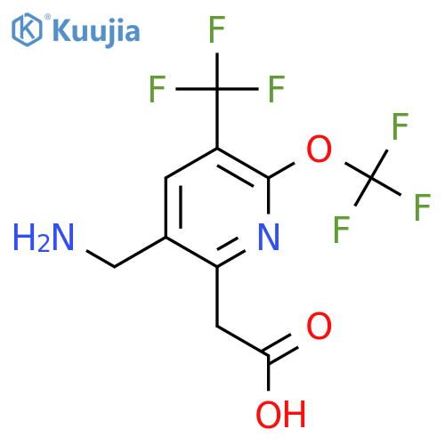 5-(Aminomethyl)-2-(trifluoromethoxy)-3-(trifluoromethyl)pyridine-6-acetic acid structure