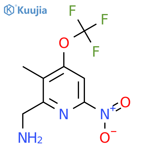 2-(Aminomethyl)-3-methyl-6-nitro-4-(trifluoromethoxy)pyridine structure