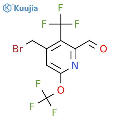 4-(Bromomethyl)-6-(trifluoromethoxy)-3-(trifluoromethyl)pyridine-2-carboxaldehyde structure