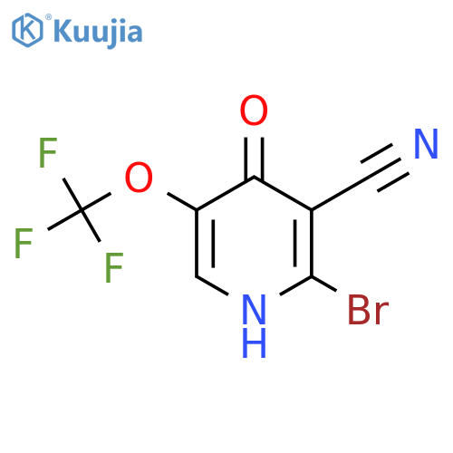 2-Bromo-3-cyano-4-hydroxy-5-(trifluoromethoxy)pyridine structure