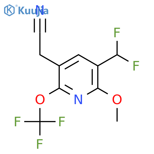 3-(Difluoromethyl)-2-methoxy-6-(trifluoromethoxy)pyridine-5-acetonitrile structure