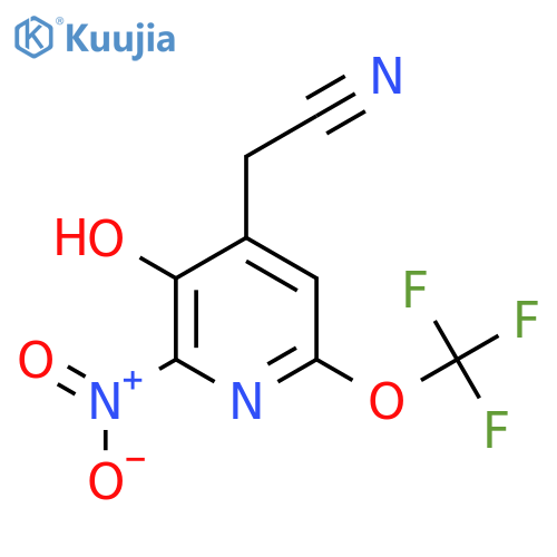 3-Hydroxy-2-nitro-6-(trifluoromethoxy)pyridine-4-acetonitrile structure