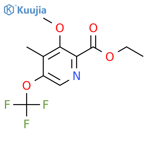 Ethyl 3-methoxy-4-methyl-5-(trifluoromethoxy)pyridine-2-carboxylate structure