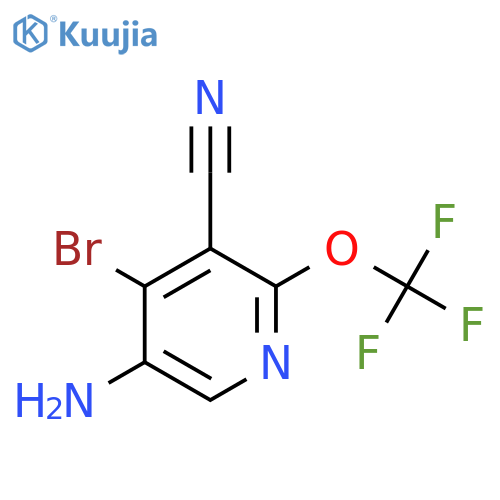 5-Amino-4-bromo-3-cyano-2-(trifluoromethoxy)pyridine structure