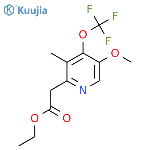Ethyl 5-methoxy-3-methyl-4-(trifluoromethoxy)pyridine-2-acetate structure