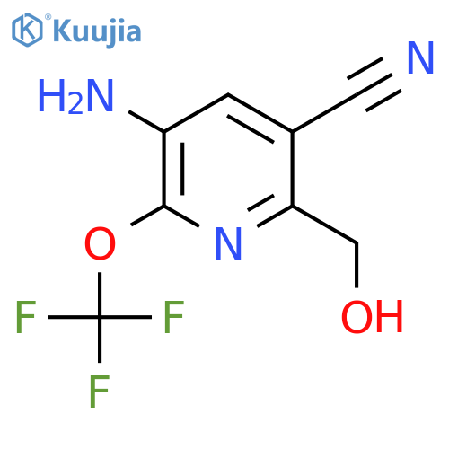 3-Amino-5-cyano-2-(trifluoromethoxy)pyridine-6-methanol structure