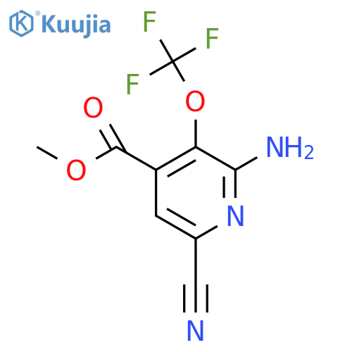 Methyl 2-amino-6-cyano-3-(trifluoromethoxy)pyridine-4-carboxylate structure