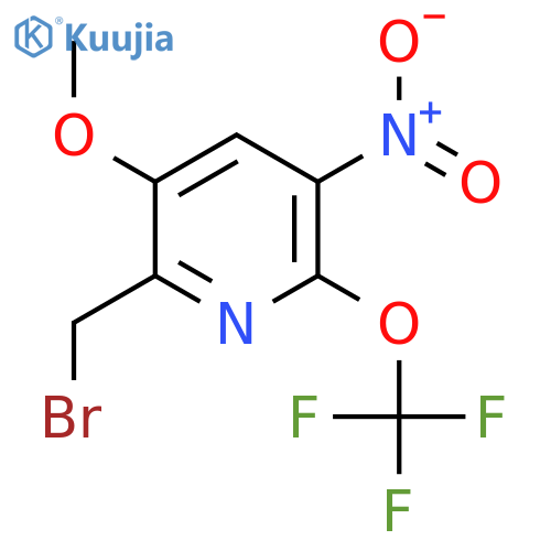 2-(Bromomethyl)-3-methoxy-5-nitro-6-(trifluoromethoxy)pyridine structure