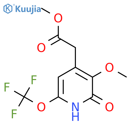 Methyl 2-hydroxy-3-methoxy-6-(trifluoromethoxy)pyridine-4-acetate structure