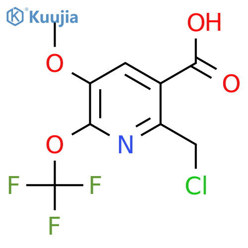 2-(Chloromethyl)-5-methoxy-6-(trifluoromethoxy)pyridine-3-carboxylic acid structure