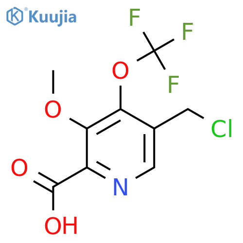 5-(Chloromethyl)-3-methoxy-4-(trifluoromethoxy)pyridine-2-carboxylic acid structure