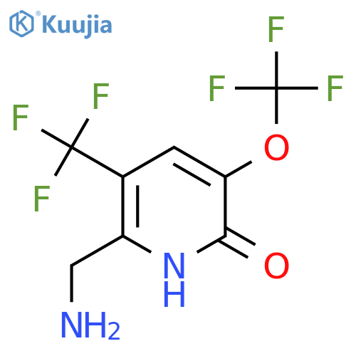 2-(Aminomethyl)-6-hydroxy-5-(trifluoromethoxy)-3-(trifluoromethyl)pyridine structure