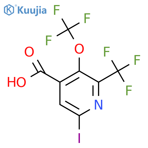 6-Iodo-3-(trifluoromethoxy)-2-(trifluoromethyl)pyridine-4-carboxylic acid structure