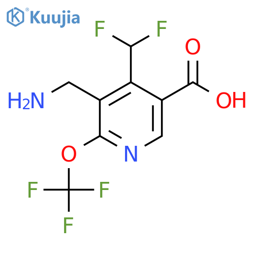 3-(Aminomethyl)-4-(difluoromethyl)-2-(trifluoromethoxy)pyridine-5-carboxylic acid structure