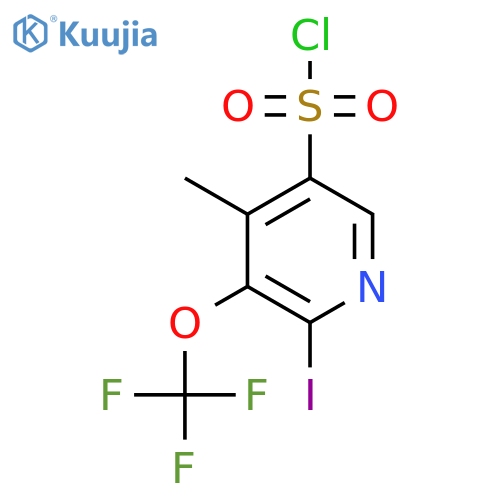2-Iodo-4-methyl-3-(trifluoromethoxy)pyridine-5-sulfonyl chloride structure