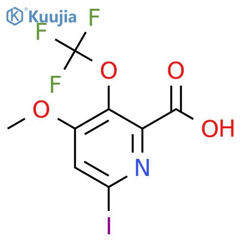 6-Iodo-4-methoxy-3-(trifluoromethoxy)pyridine-2-carboxylic acid structure
