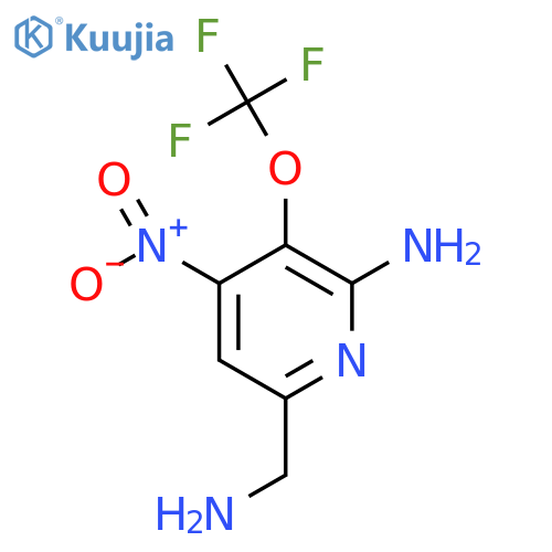 2-Amino-6-(aminomethyl)-4-nitro-3-(trifluoromethoxy)pyridine structure