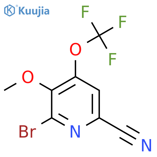 2-Bromo-6-cyano-3-methoxy-4-(trifluoromethoxy)pyridine structure