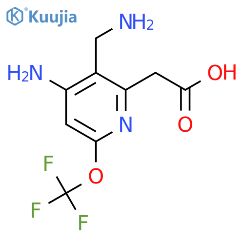 4-Amino-3-(aminomethyl)-6-(trifluoromethoxy)pyridine-2-acetic acid structure